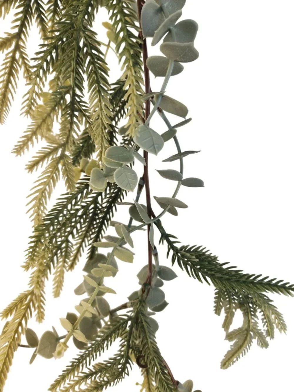 Norfolk Pine Garland, Eucalyptus Garland, Faux Christmas Garland, Mantel Garland